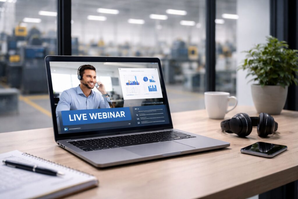 Live-Webinare zur praxisnahen Vermittlung von Wissen rund um die MES-Einführung